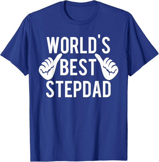 World's Best Step Dad T shirt - Great Father's Day Gift T-Shirt - T-Shirt | Royal