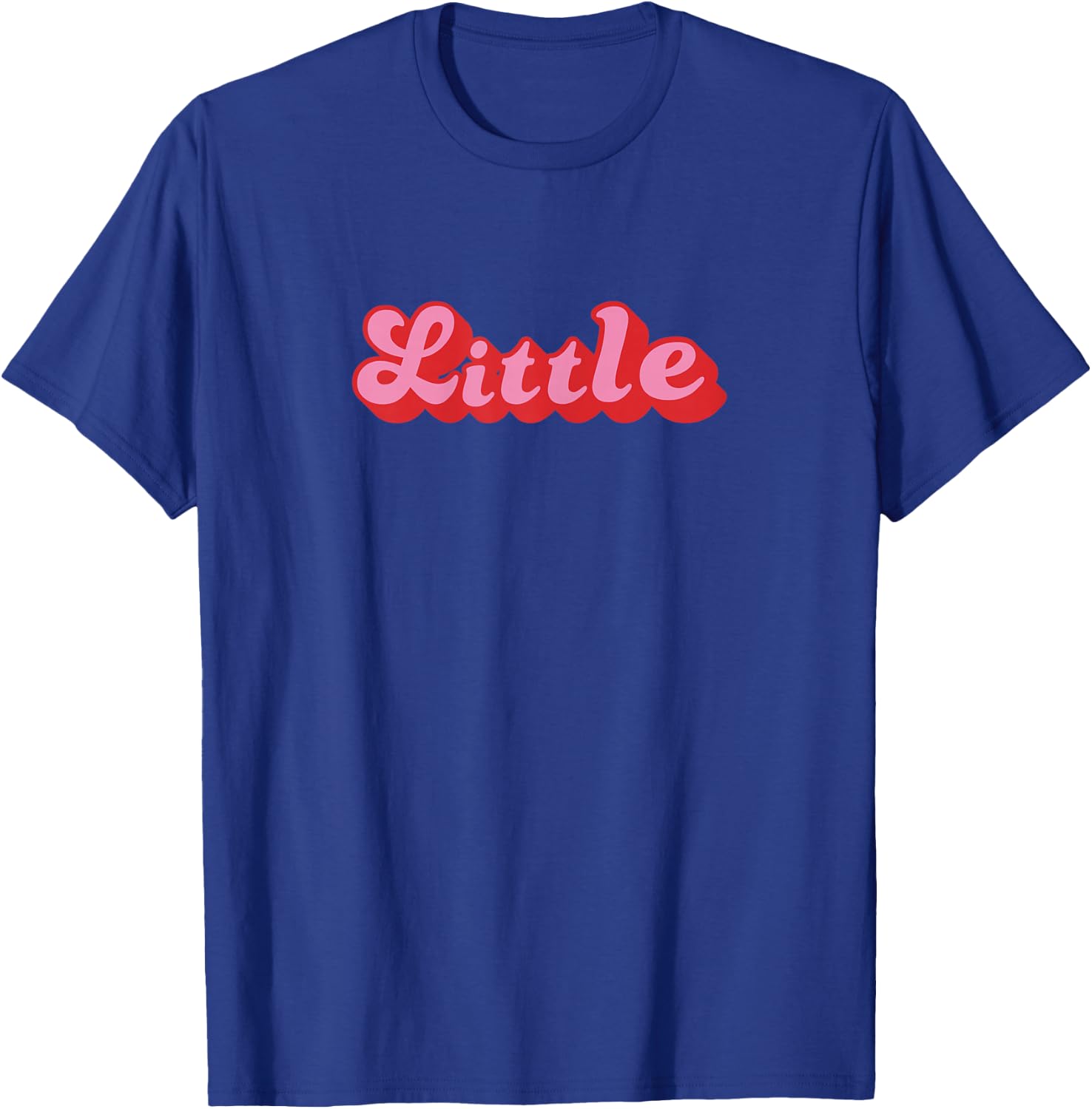 Retro 70s Style Reveal Sorority Big Little Little Sister T-Shirt - T-Shirt | Royal