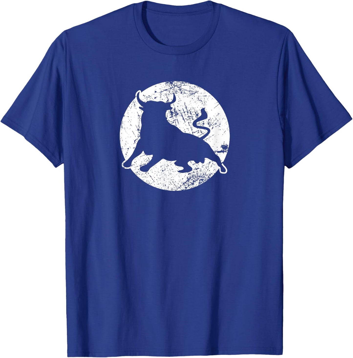Spanish Toro Bull Distressed 6 T-Shirt - T-Shirt | Royal
