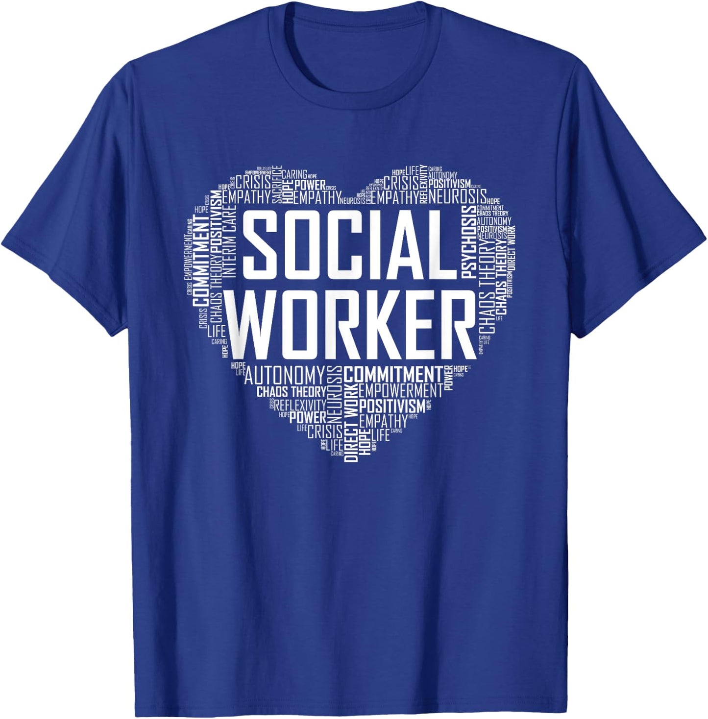 Social Worker T Shirt Love Month Graduation Gift T-Shirt - T-Shirt | Royal