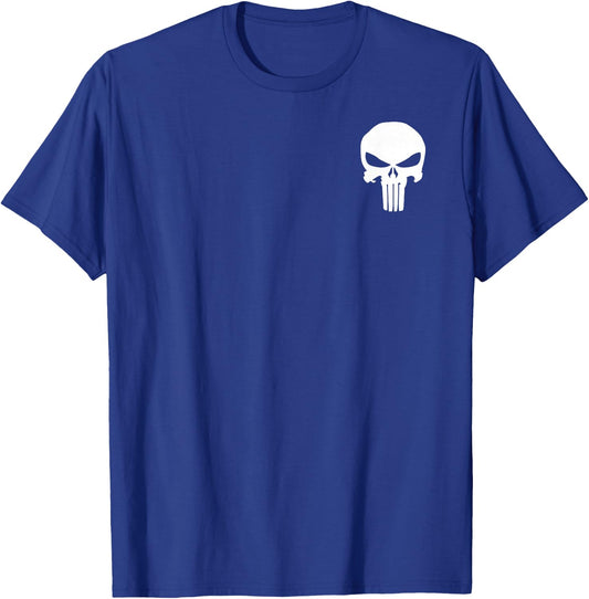 Marvel Punisher Skull Symbol Pocket Graphic T-Shirt - T-Shirt | Royal