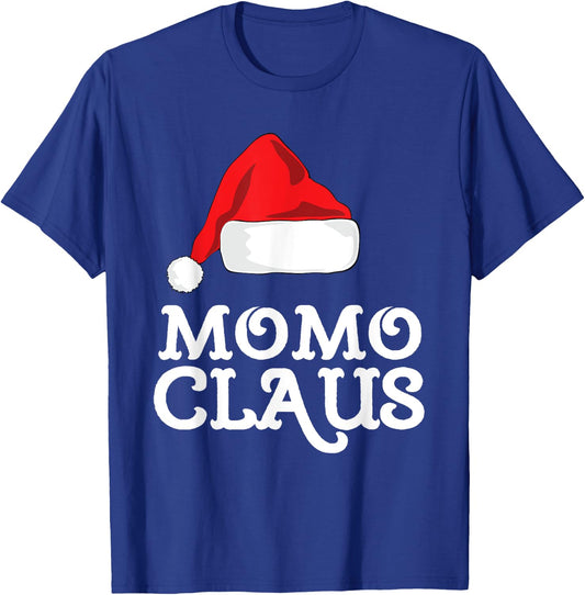 Momo Claus Christmas Santa's Hat Pajama Family Xmas T-Shirt - T-Shirt | Royal