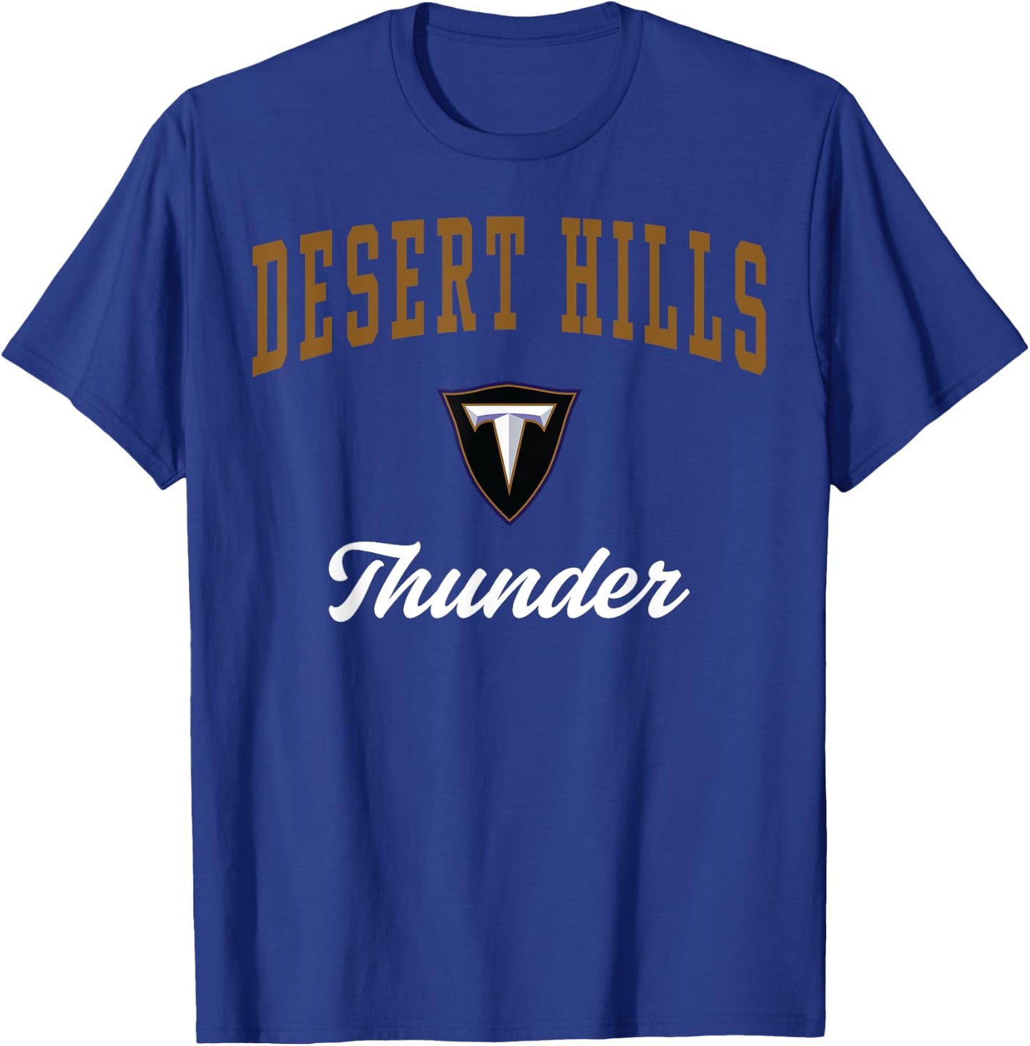 Desert Hills High School Thunder C3 T-Shirt - T-Shirt | Royal