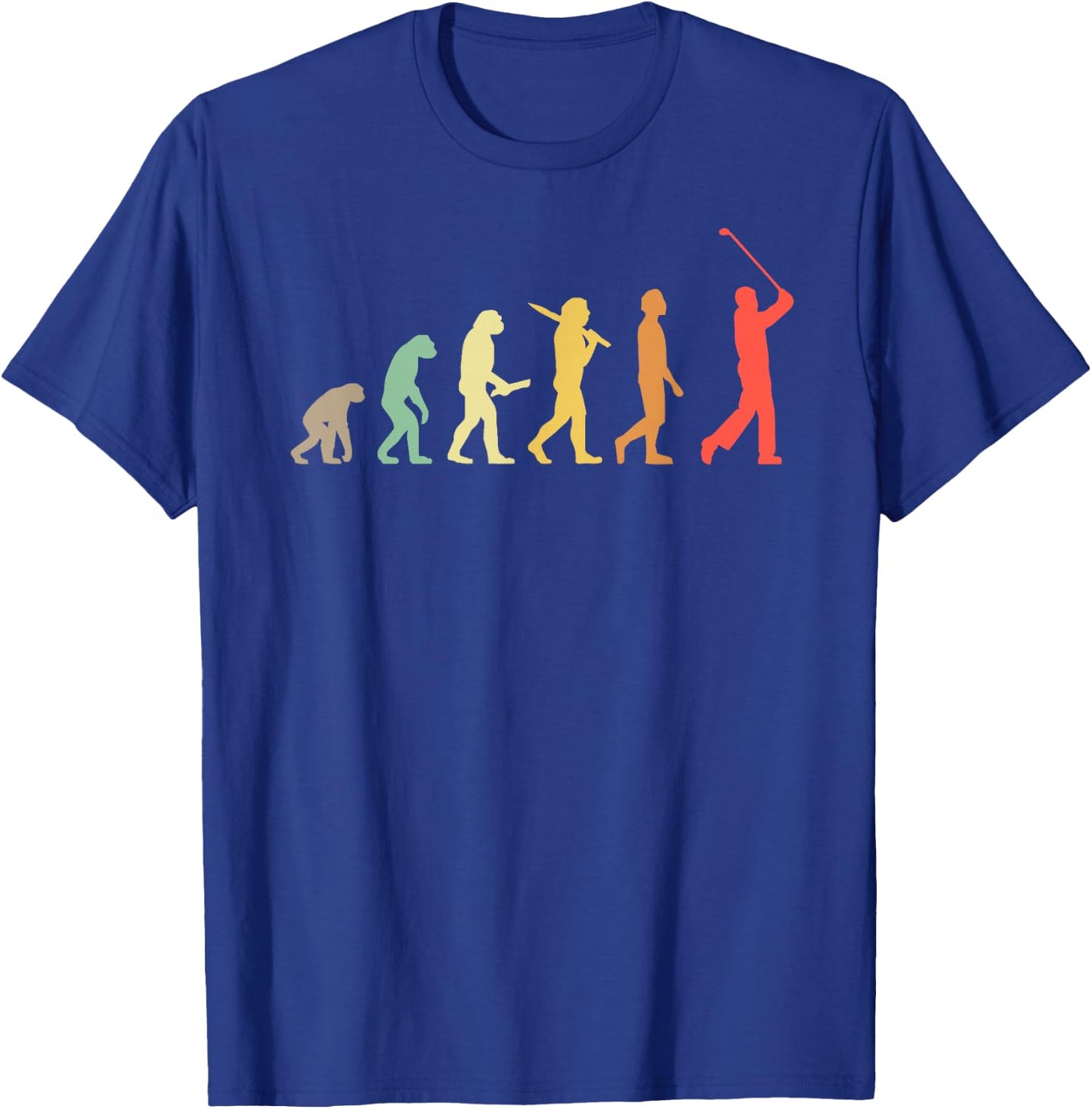 Retro Golf Evolution Gift Golfers & Golf Players T-Shirt - T-Shirt | Royal