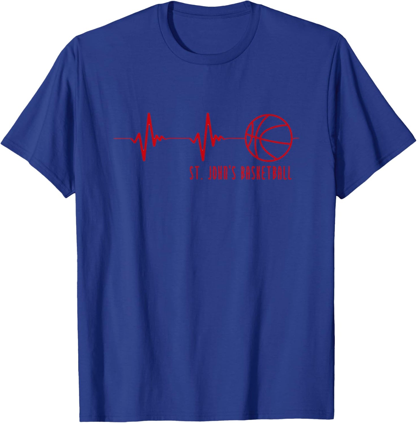 St. John's Basketball Heartbeat Shirt T-Shirt - T-Shirt | Royal