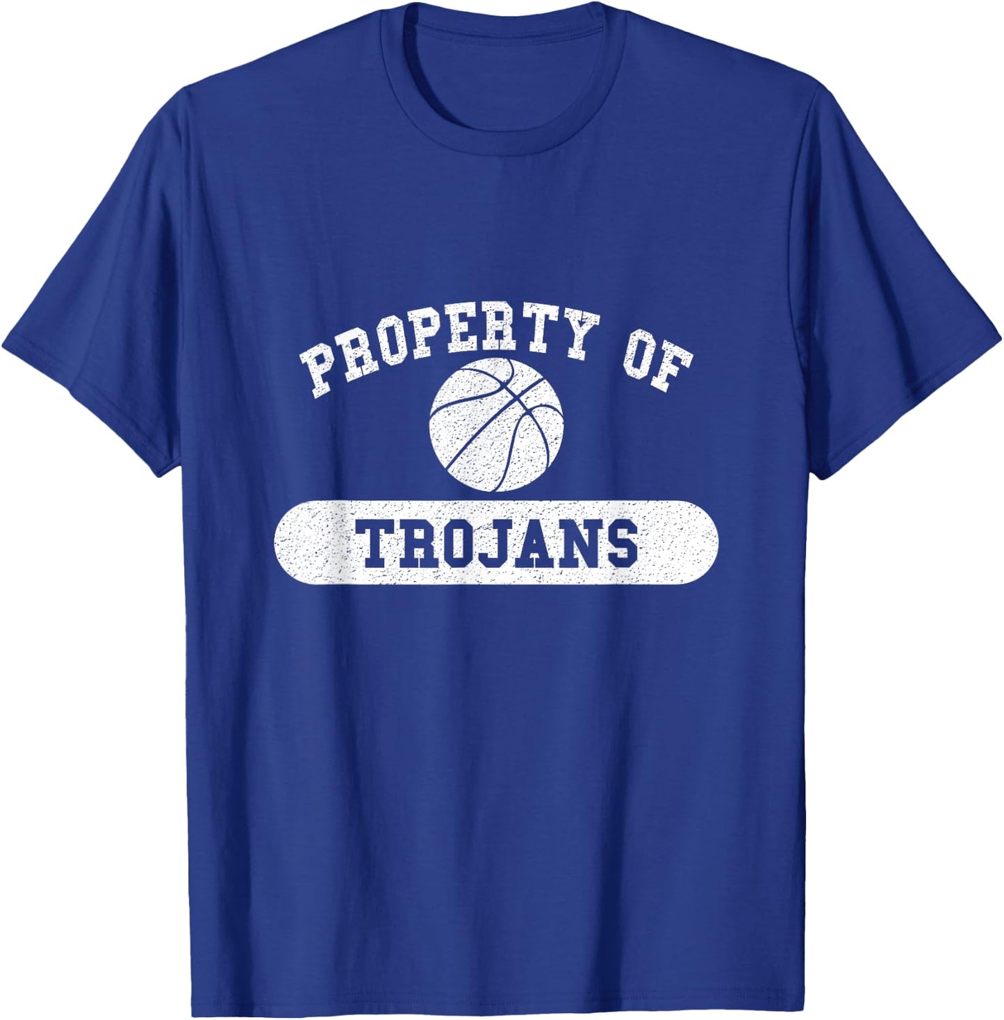 Property of Trojans Basketball T-Shirt - T-Shirt | Royal