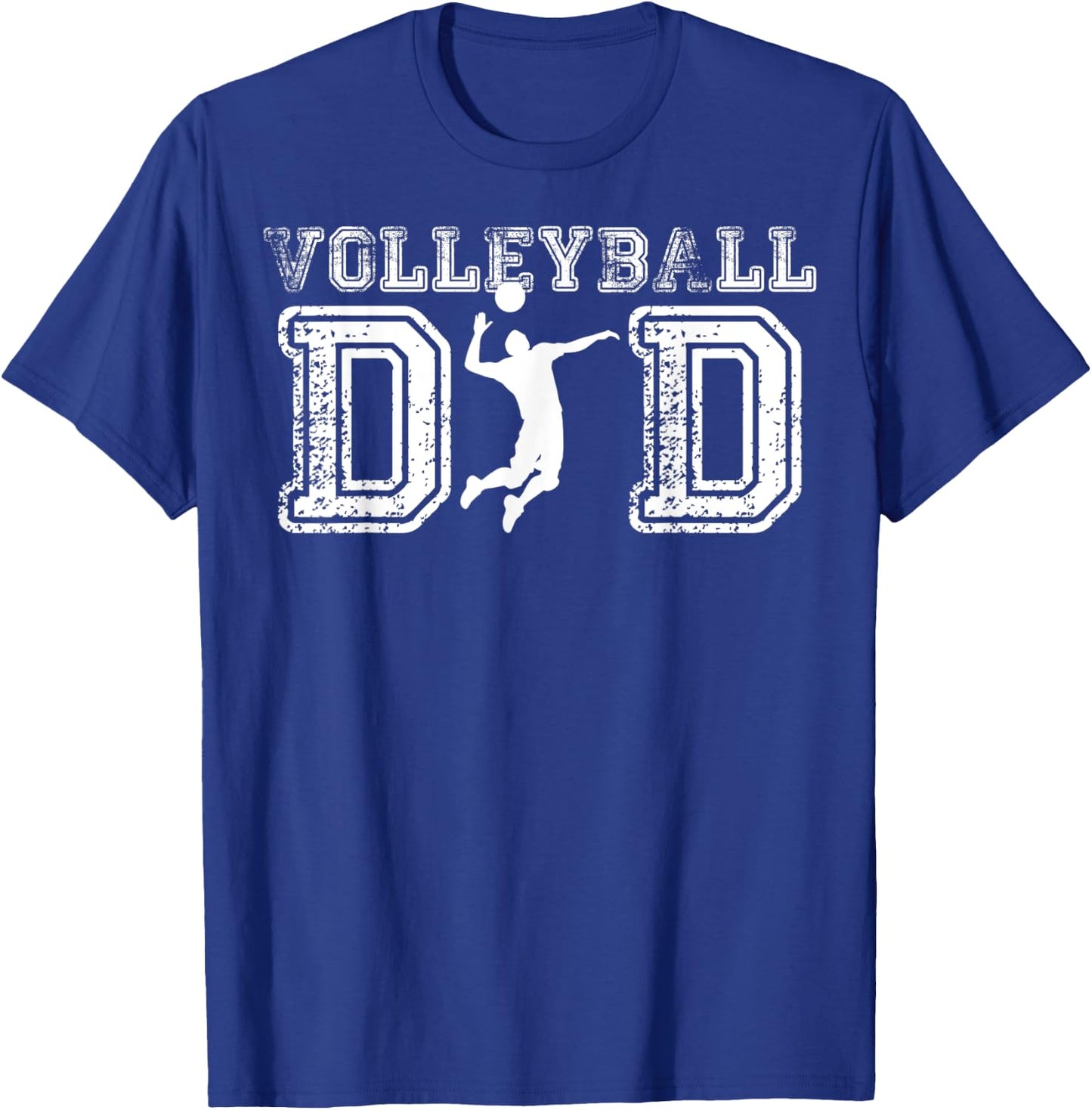 Vintage Volleyball Dad Player Daddy Funny Father's Day Gift T-Shirt - T-Shirt | Royal