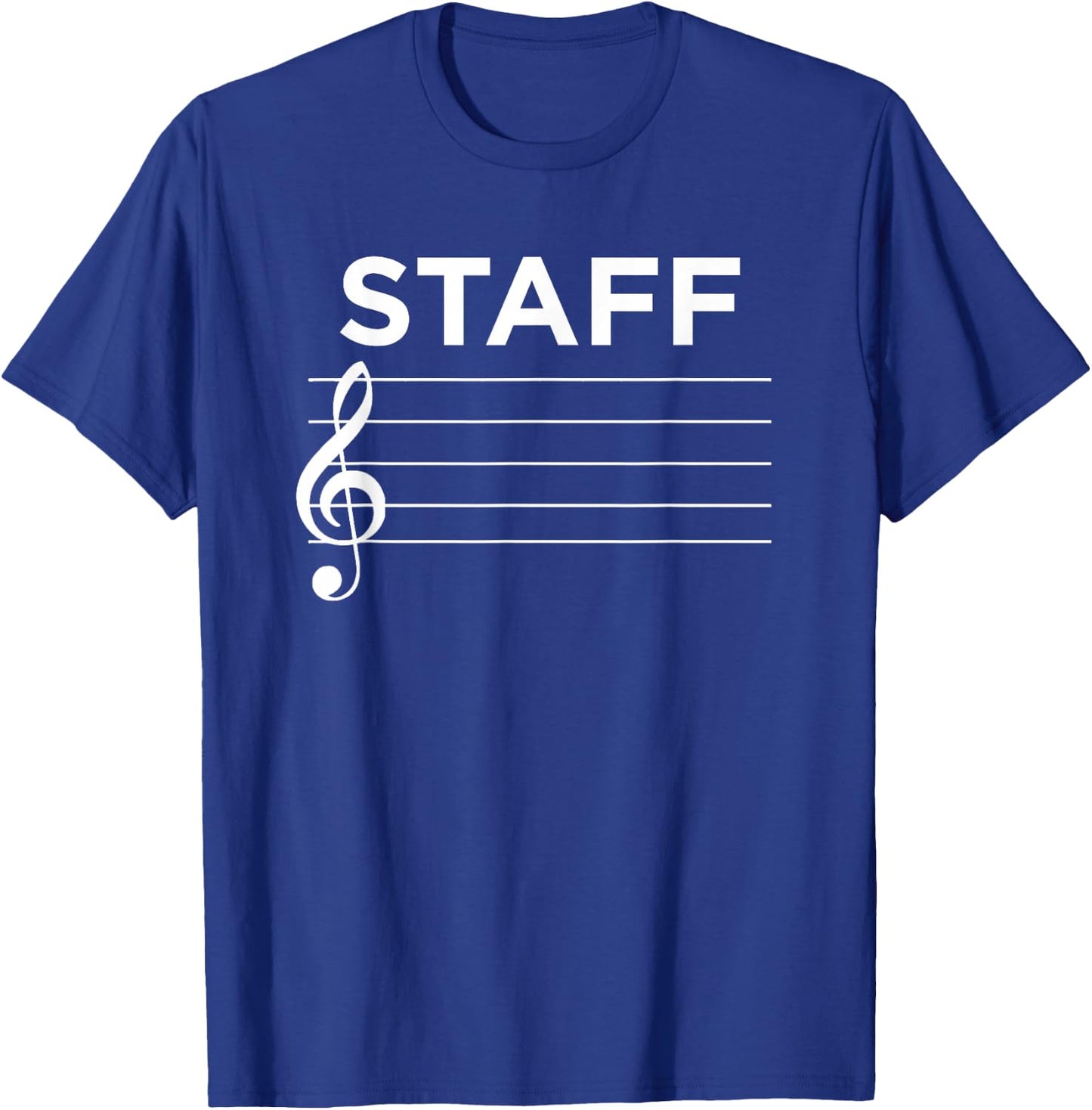 Funny Music Staff T-Shirt - T-Shirt | Royal