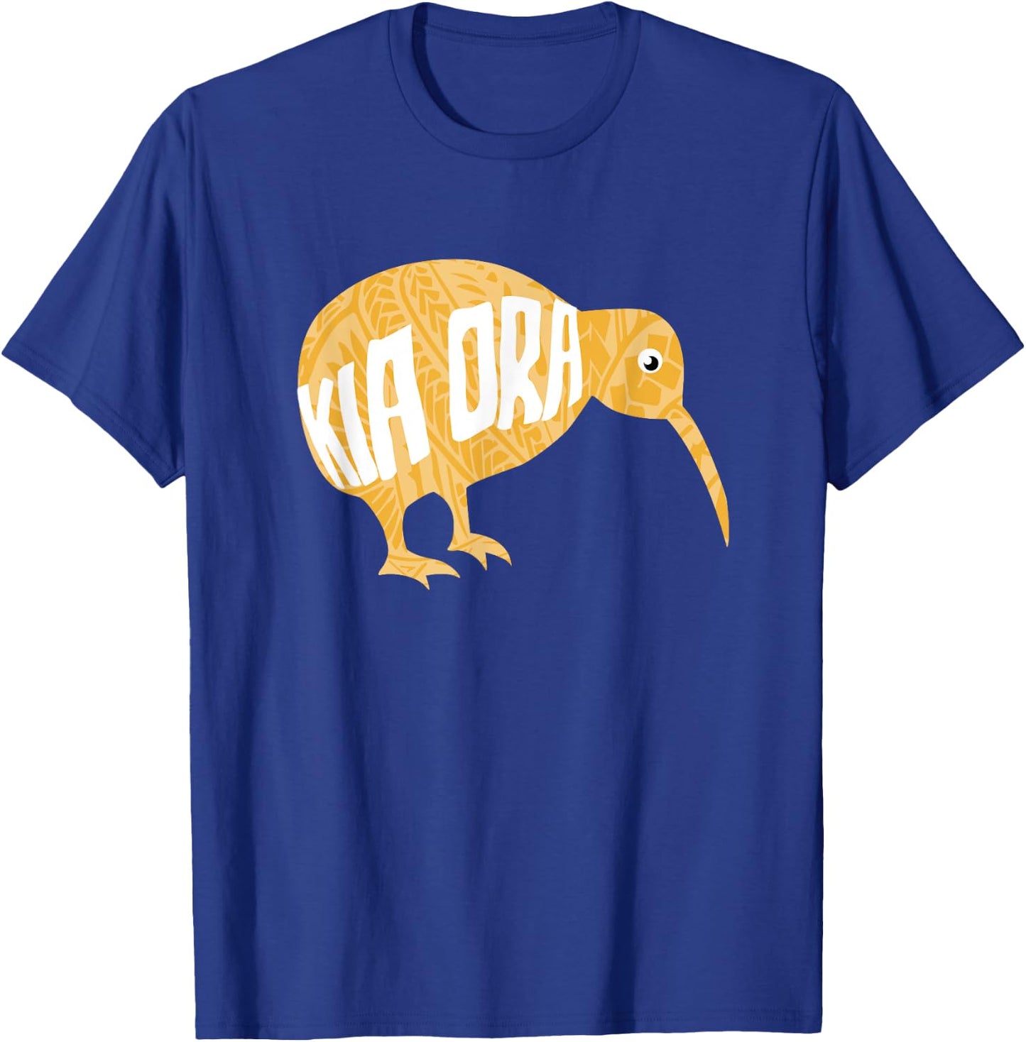 New Zealand Kiwi Bird Tribal Pattern Kia Ora Be Well Gift T-Shirt - T-Shirt | Royal