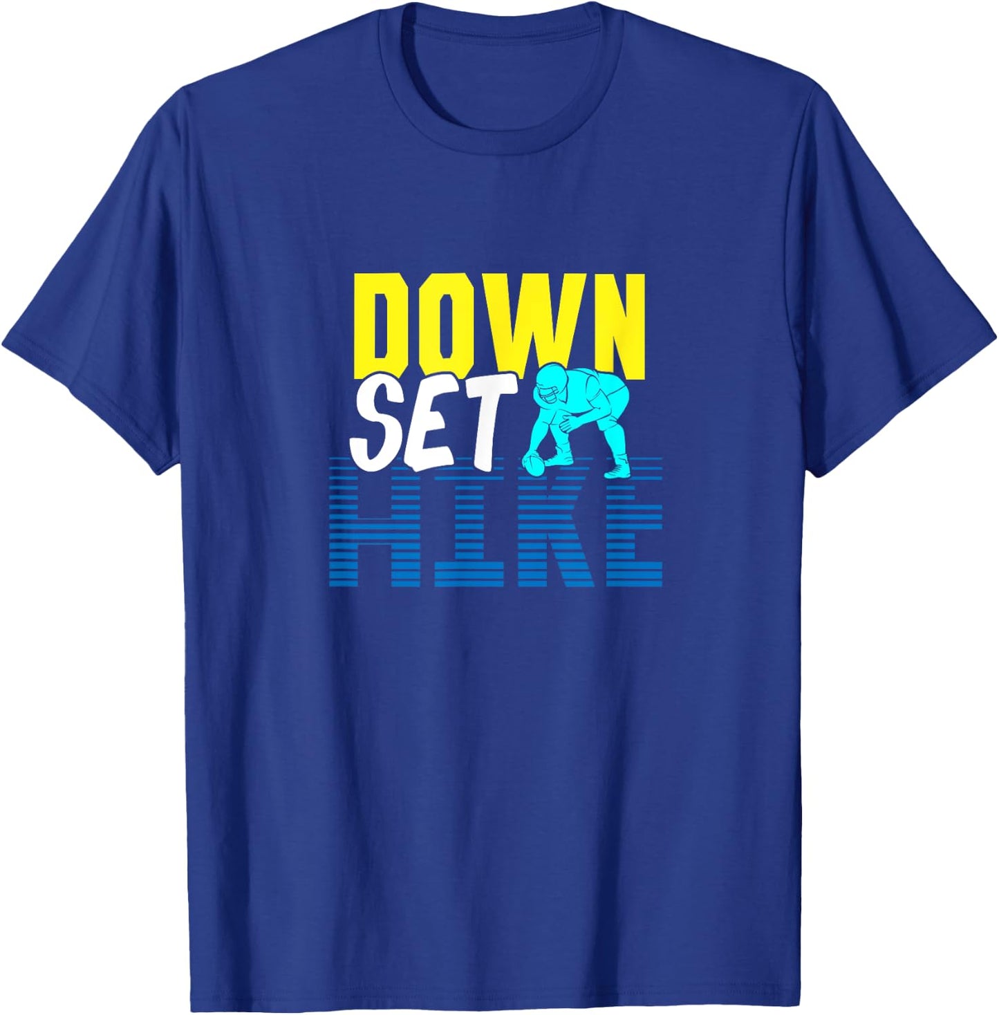 Down Set Hike Shirt | Football Center T Shirt T-Shirt - T-Shirt | Royal