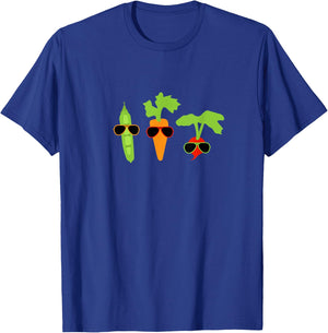 Cool Veggies Sunglasses Gardening Vegetables Gift T-Shirt - T-Shirt | Royal