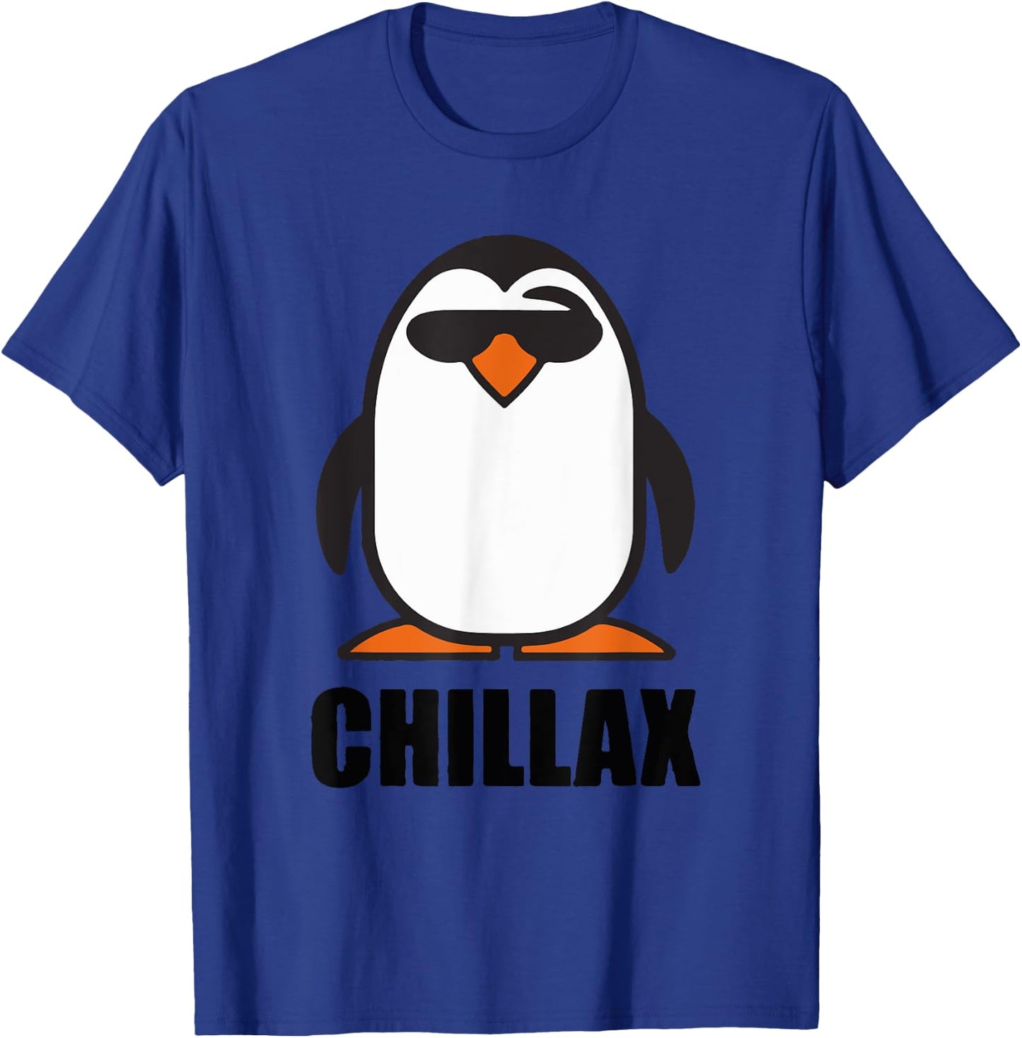 Funny Christmas Winter Penguin shirts, puns, Chillax Shirt T-Shirt - T-Shirt | Royal