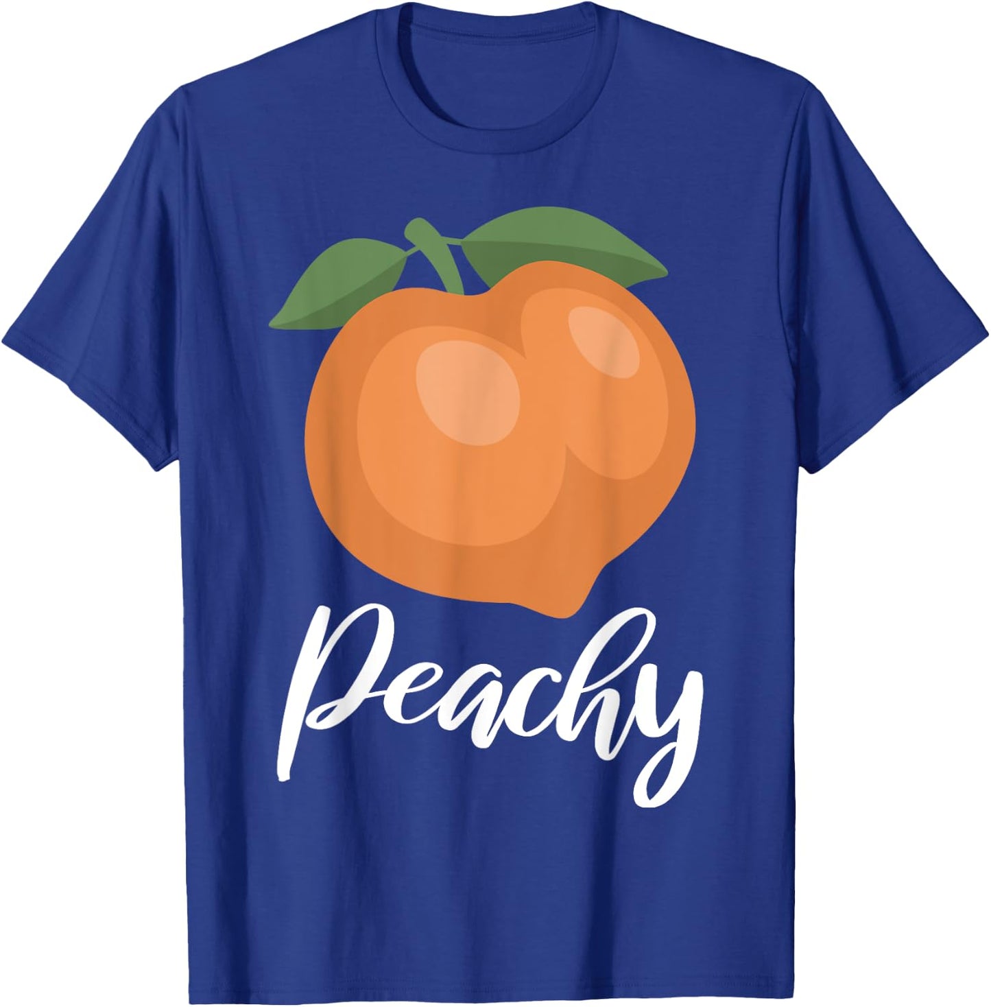 Peachy Graphic Peach Image Funny Bitchy Pun Shirt T-Shirt - T-Shirt | Royal