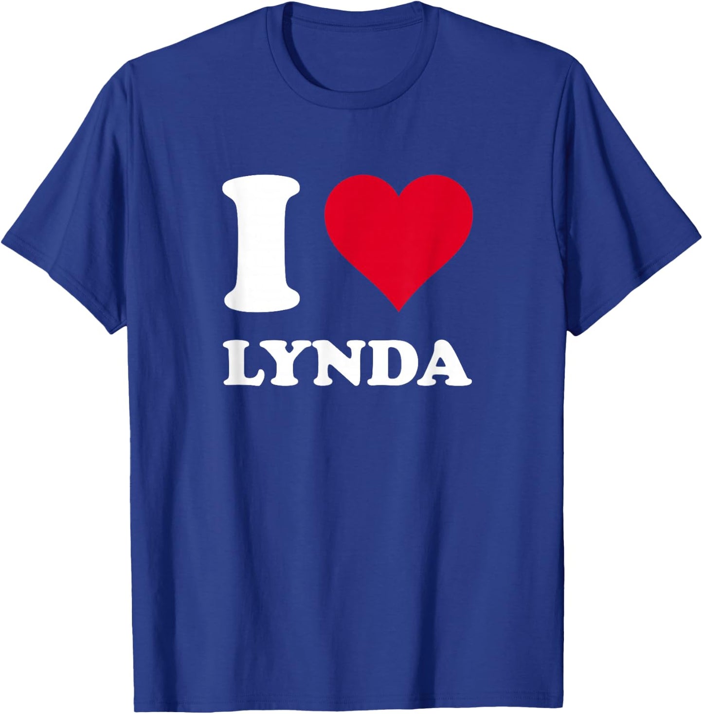 Red Heart I Love Lynda T-Shirt - T-Shirt | Royal