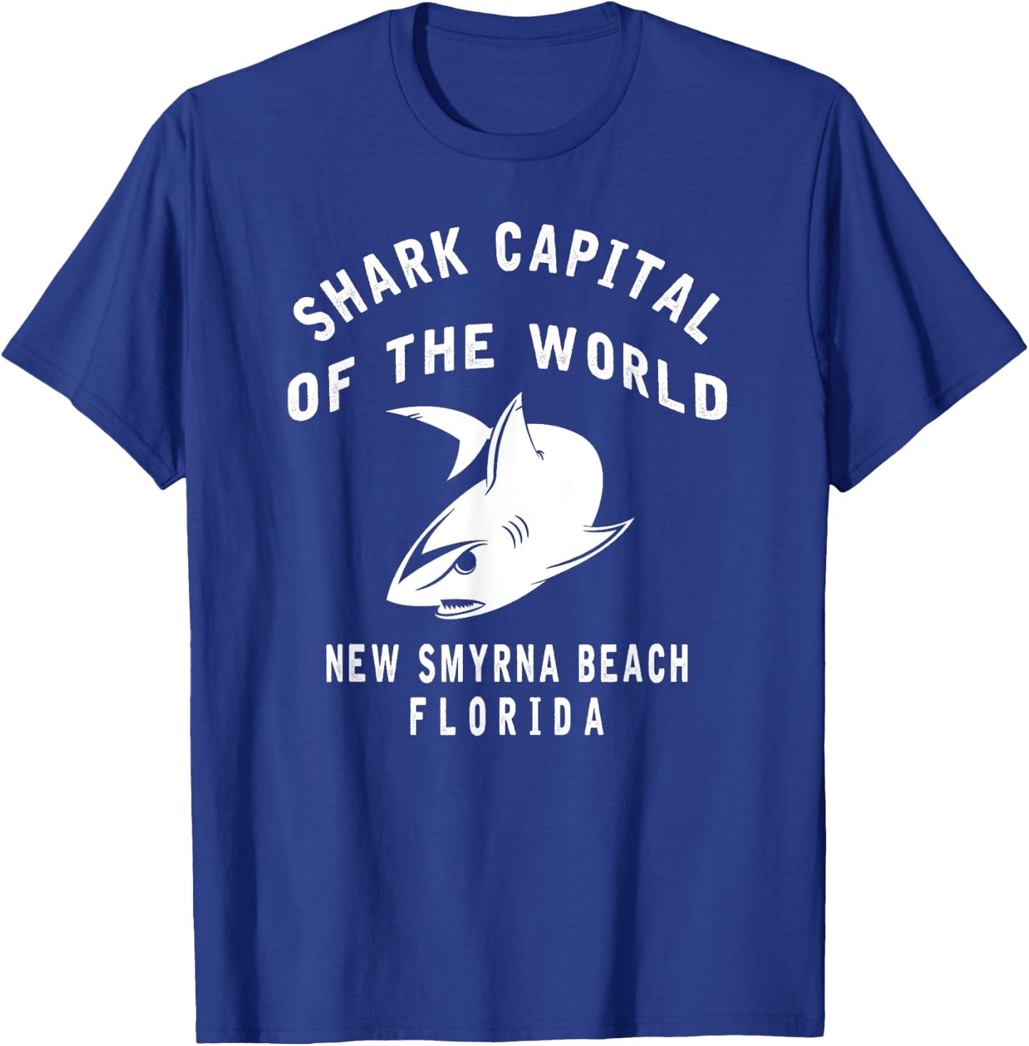 Shark Capital of The World - New Smyrna Beach FL-Funny Shark T-Shirt - T-Shirt | Royal