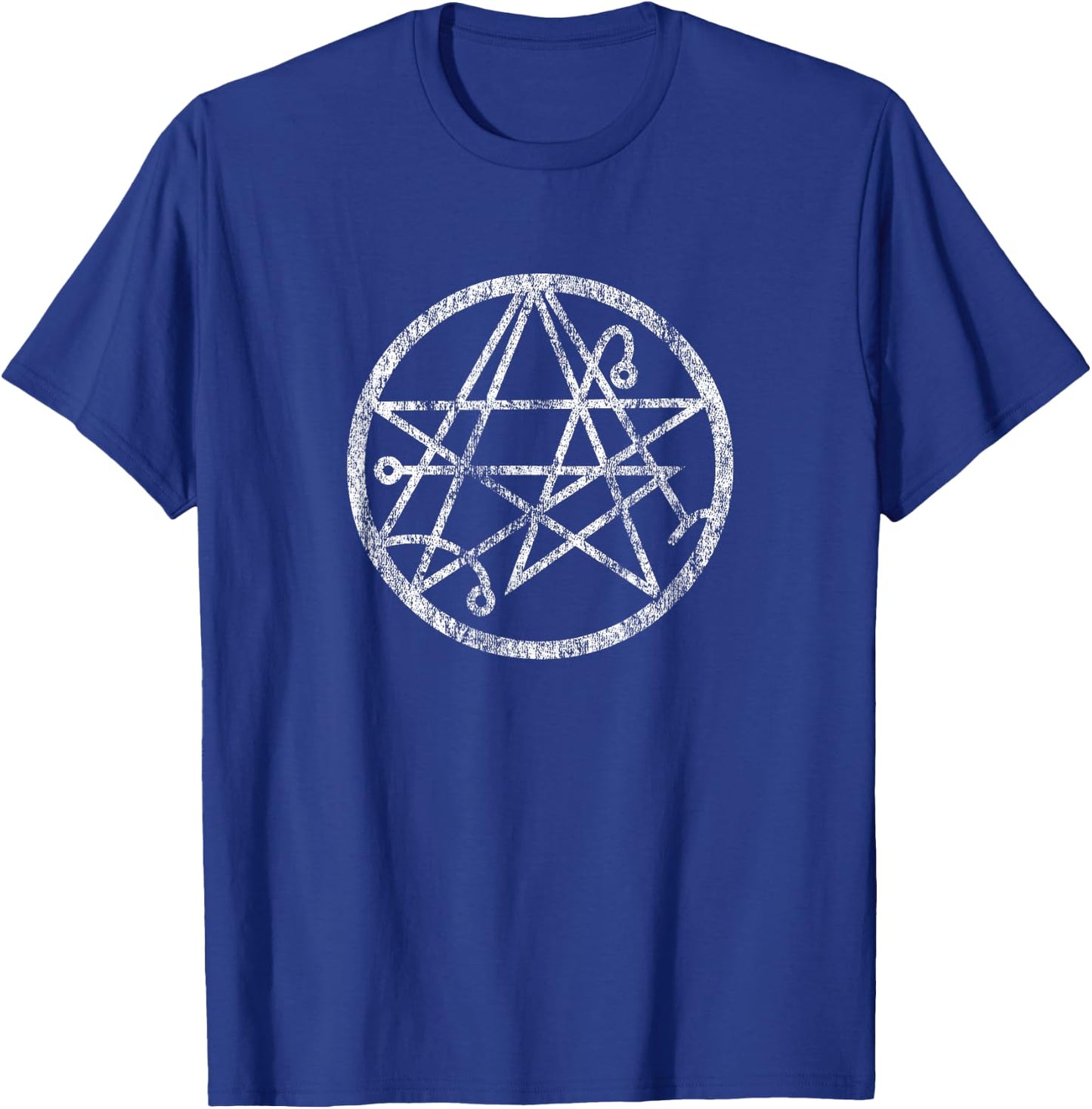 Necronomicon Symbol, Gothic Horror Distressed Occult T-Shirt - T-Shirt | Royal