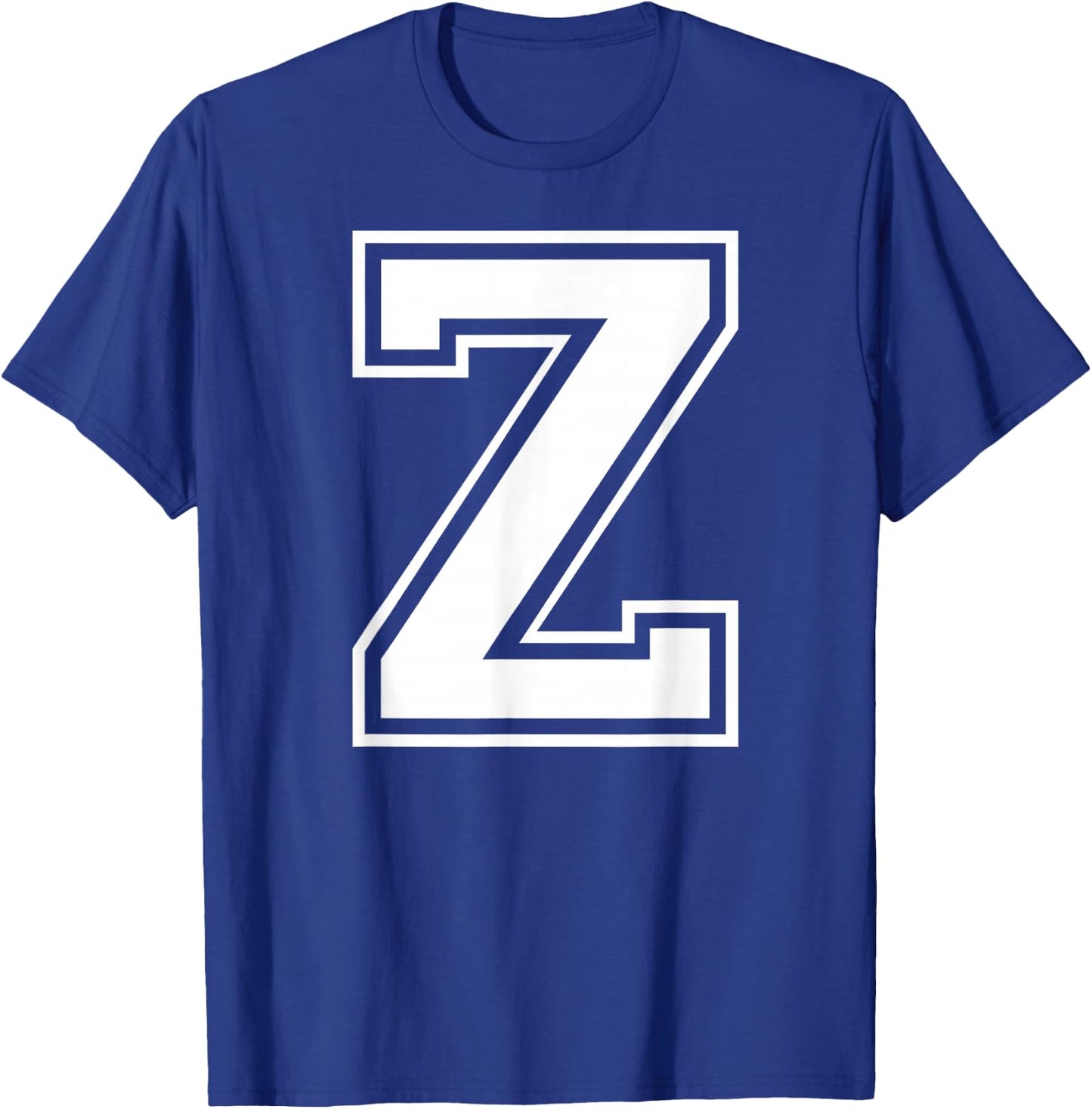 Letter Z Capital Alphabet College Varsity Monogram Club T-Shirt - T-Shirt | Royal
