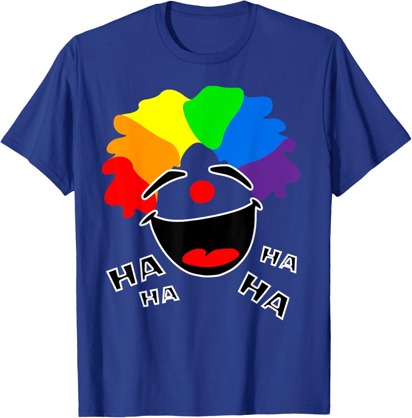 Happy Clown Laughing Smiling T-Shirt - T-Shirt | Royal