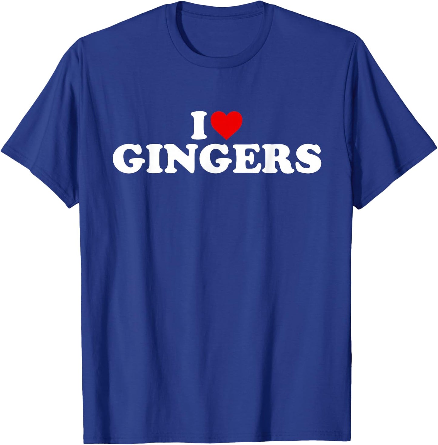 I Love Gingers - Heart T-Shirt - T-Shirt | Royal