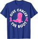 Give Cancer The Boot Westers Cowgirl Boots Breast Cancer T-Shirt - T-Shirt | Royal