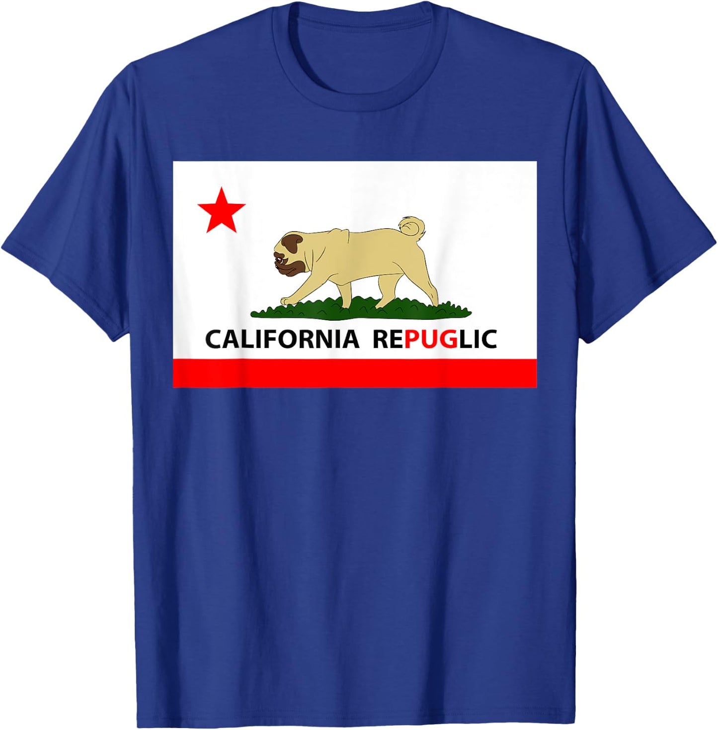 California Republic Pug T-Shirt - T-Shirt | Royal