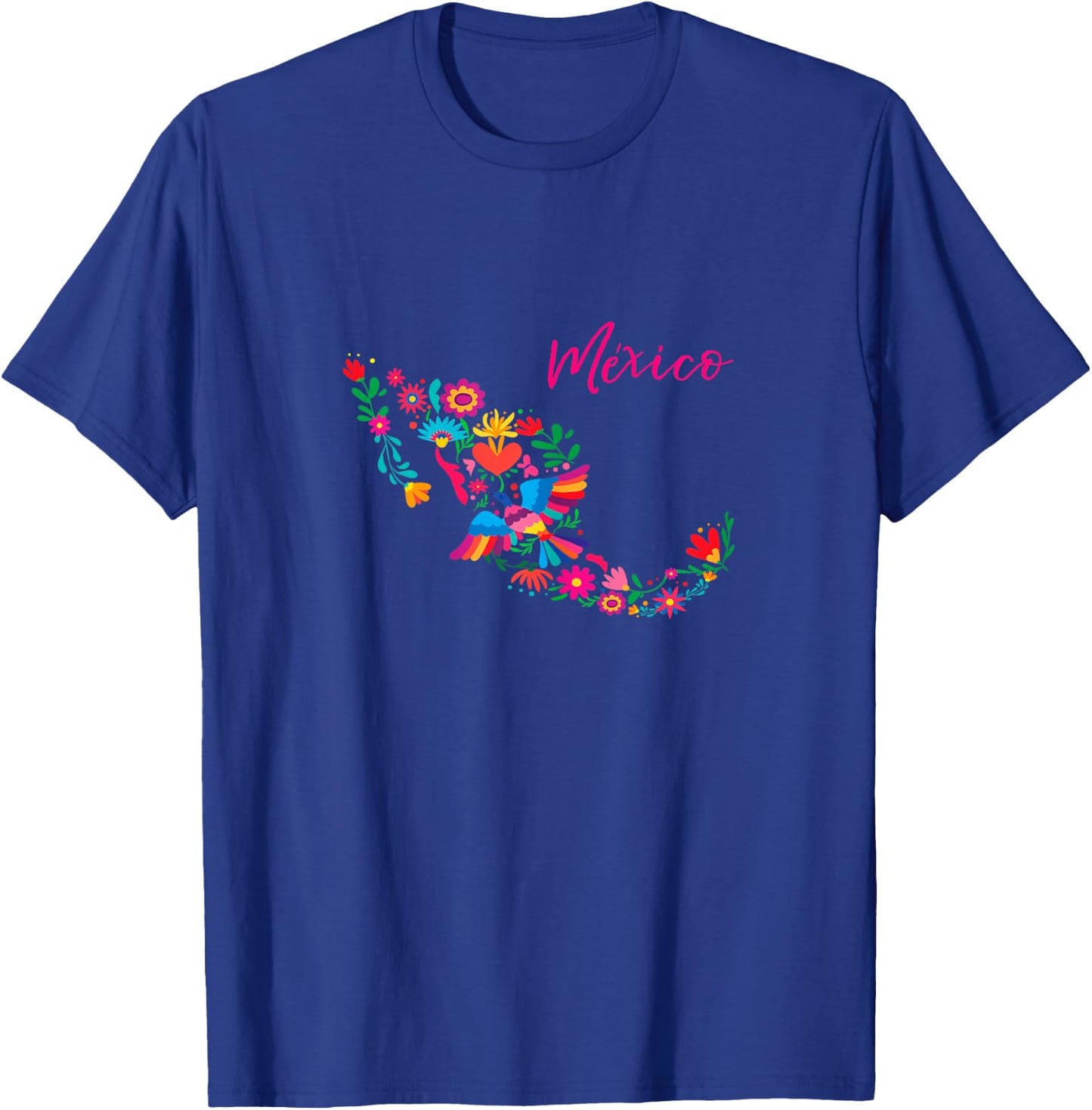 Otomi Mexican Floral Card T-Shirt - T-Shirt | Royal
