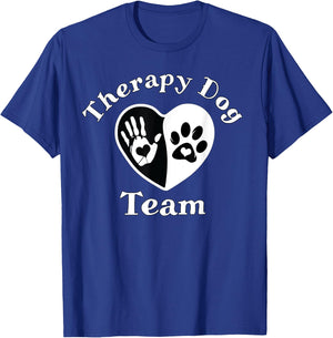 Therapy Dog Team Apparel For Animal Assisted Pet Therapy T-Shirt - T-Shirt | Royal