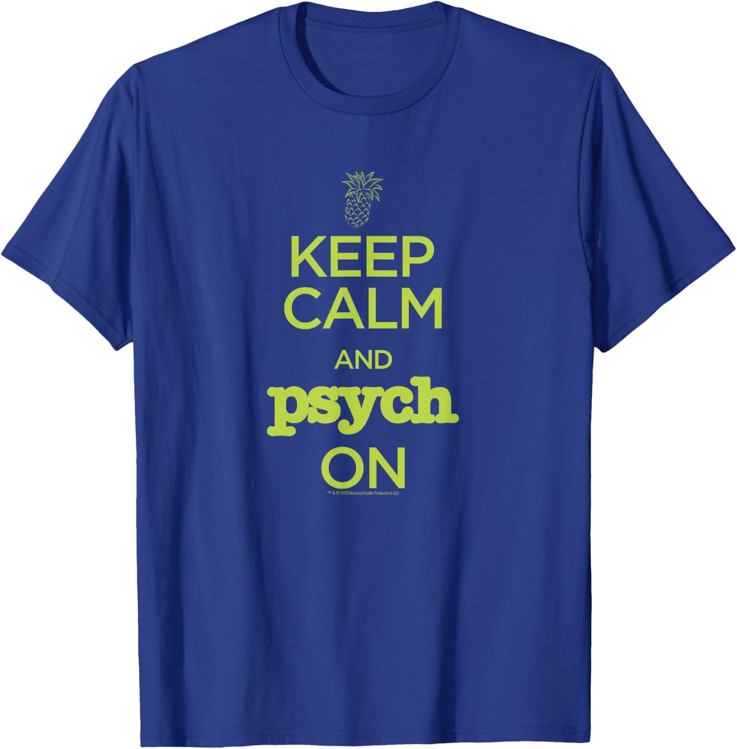 Psych Keep Calm and Psych On Standard - Official T-Shirt - T-Shirt | Royal