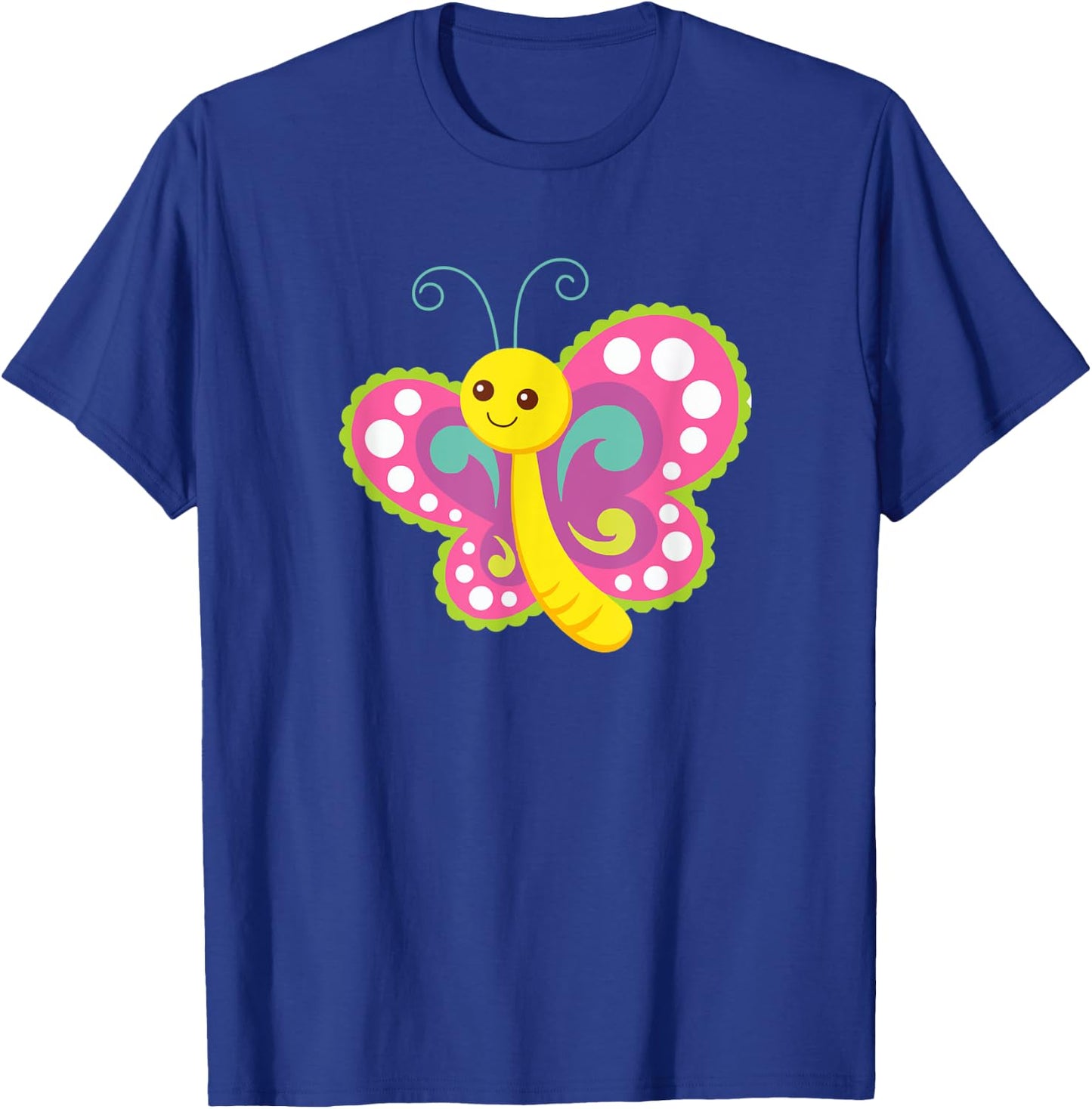 Colorful Animated Butterfly T-Shirt - T-Shirt | Royal