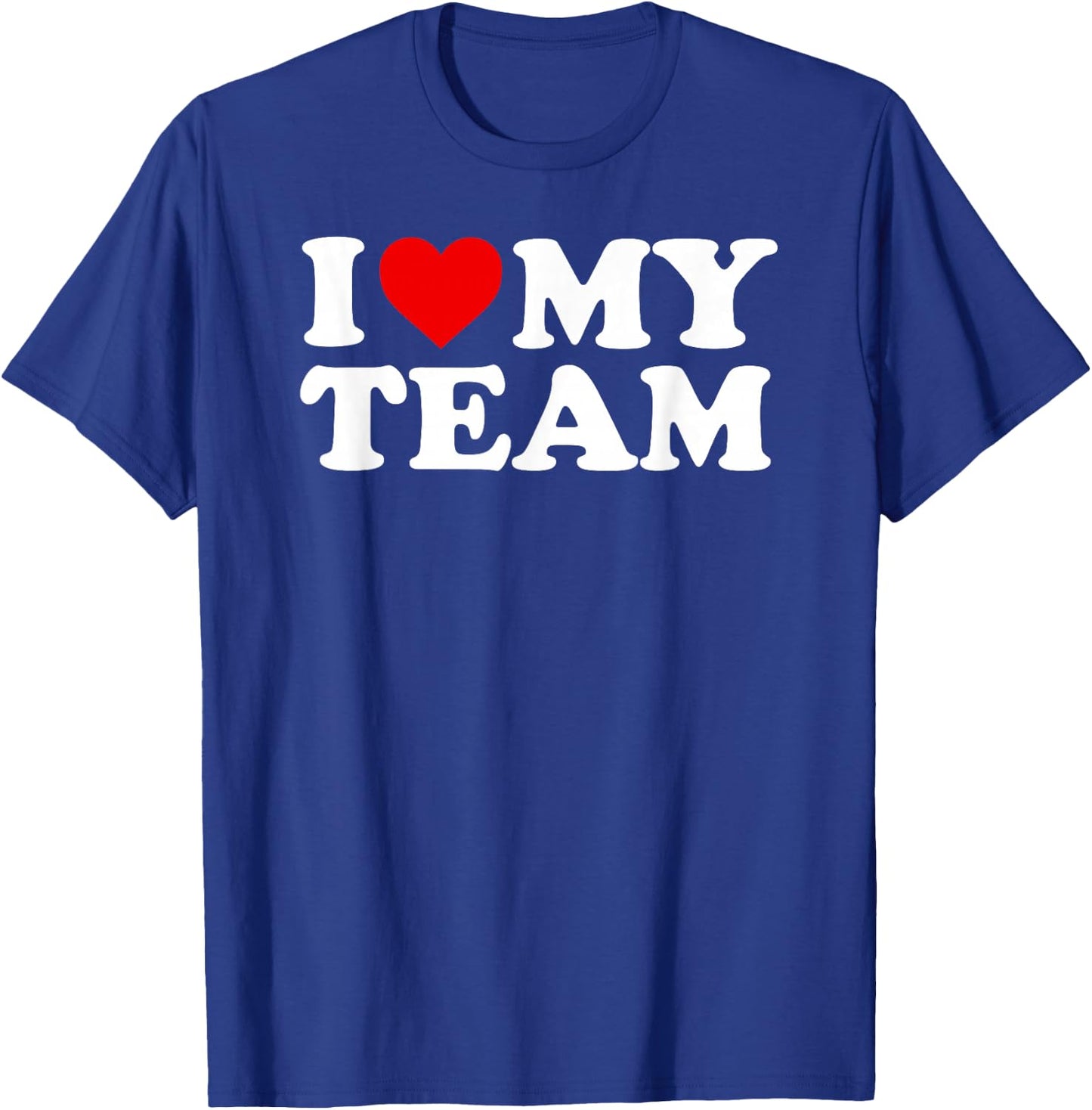 I Love My Team - Red Heart T-Shirt - T-Shirt | Royal