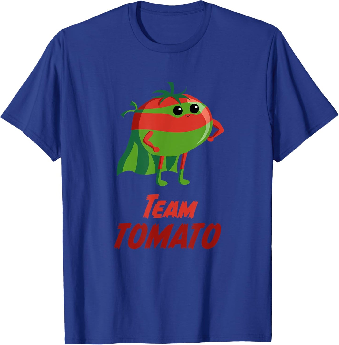 Team Tomato | Super hero for vegans vegetarians and gardener T-Shirt - T-Shirt | Royal