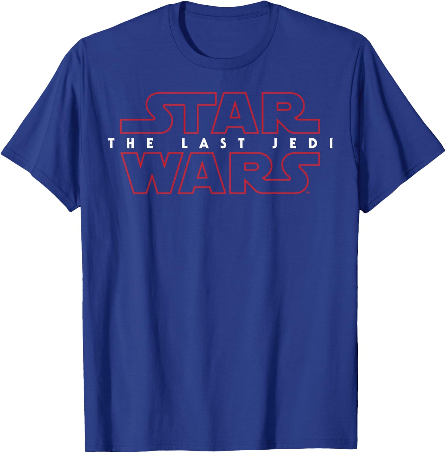 Star Wars Last Jedi Red Outline Logo Graphic T-Shirt - T-Shirt | Royal