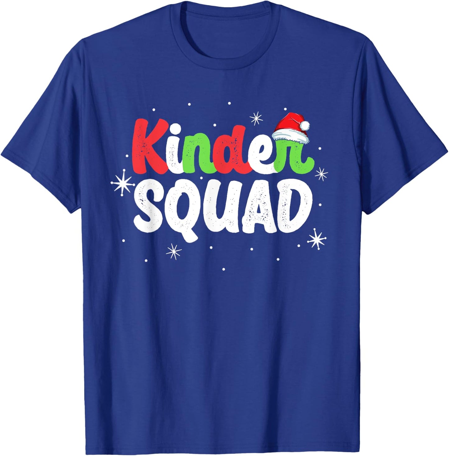 Kinder Squad Kindergarten Teacher Team Matching Christmas Men Women Kids T-Shirt - T-Shirt | Royal