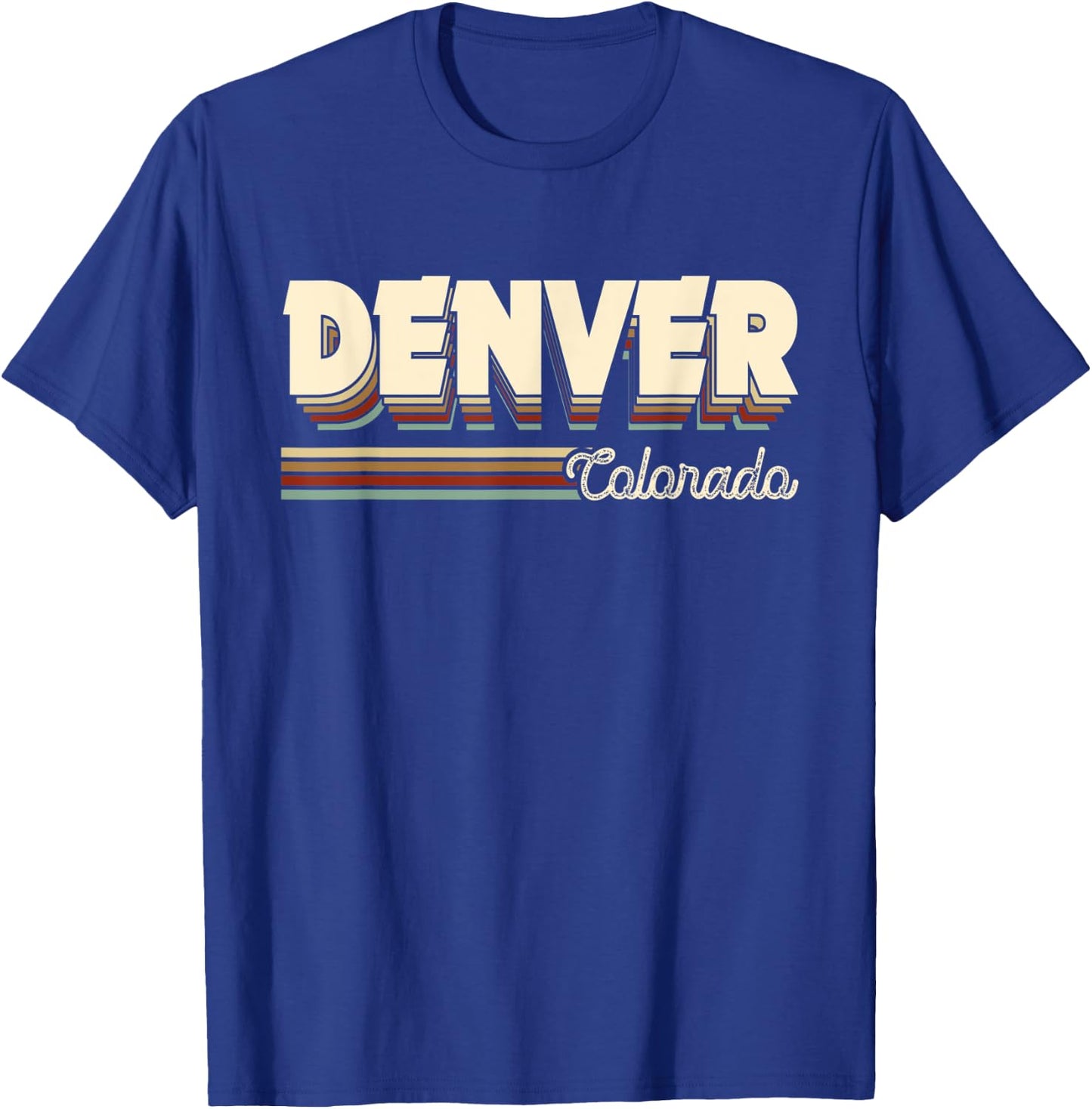 Retro City Denver Colorado Gifts Souvenirs Men Women Kids T-Shirt - T-Shirt | Royal