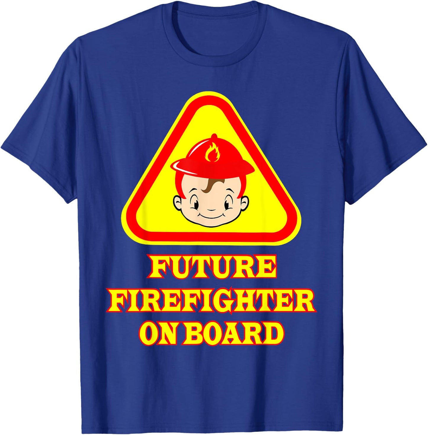 Future Firefighter On Board Pregnancy Announcement Fireman T-Shirt - T-Shirt | Royal