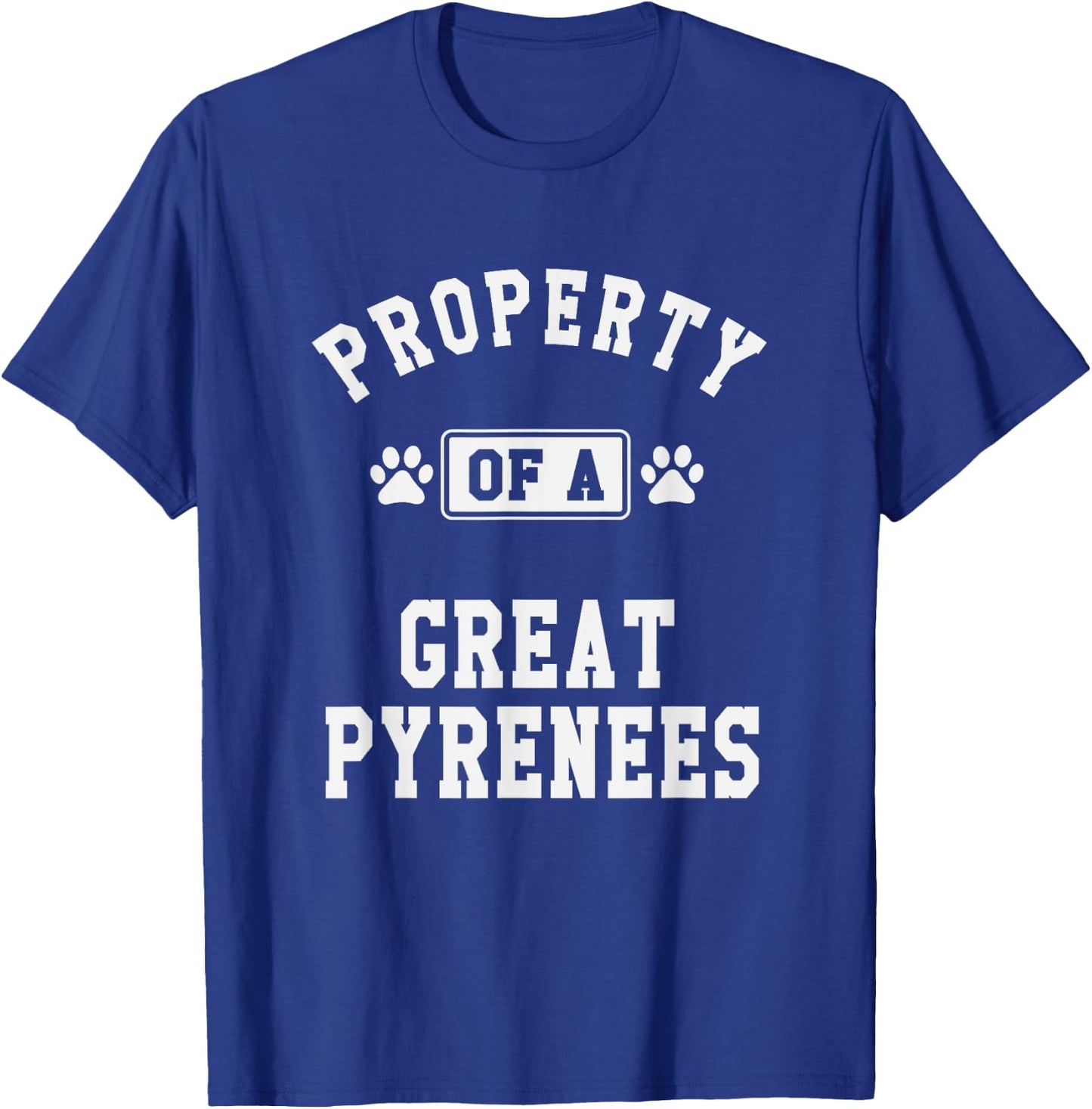 Property of Great Pyrenees - Funny Pyrenees Dog Lover Shirt Women Girls Kids T-Shirt - T-Shirt | Royal