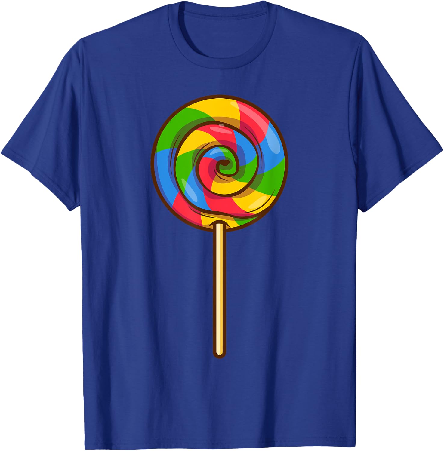 Lollipop Rainbow Sucker Candy Halloween Costume Lazy Gift T-Shirt - T-Shirt | Royal