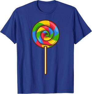 Lollipop Rainbow Sucker Candy Halloween Costume Lazy Gift T-Shirt - T-Shirt | Royal