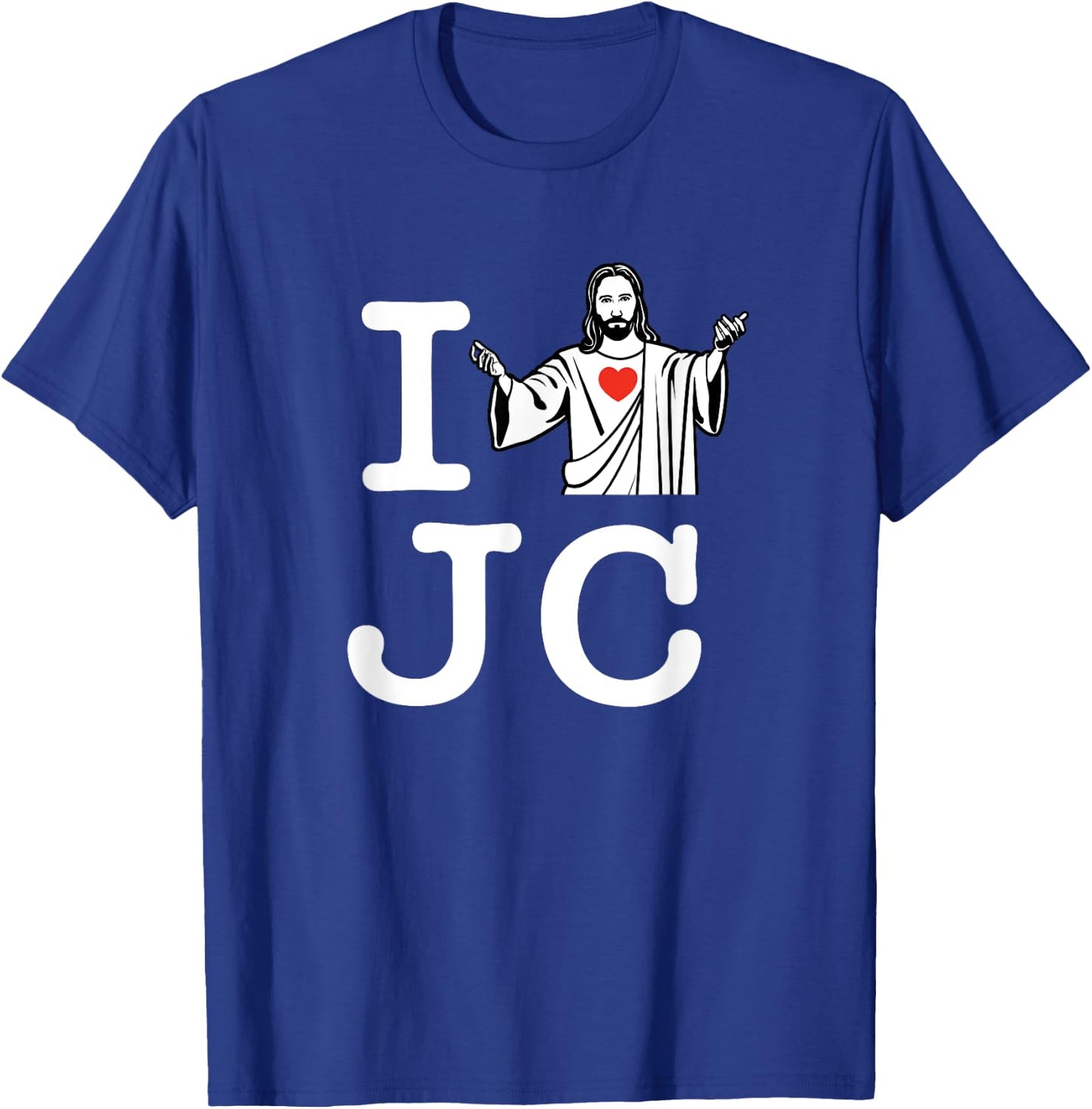 I Love JC White, Jesus Christ Shirt T-Shirt - T-Shirt | Royal