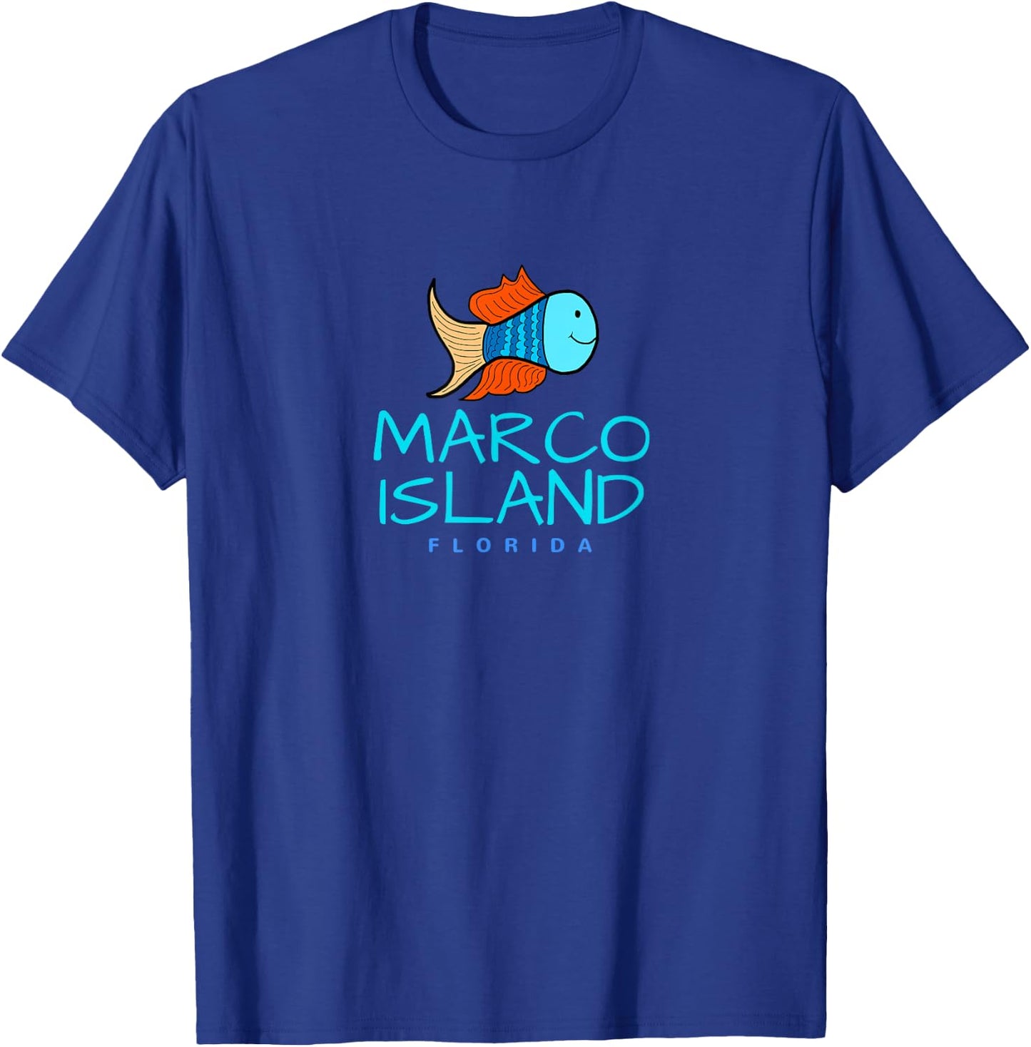 Marco Island FL , Florida Fun Fish T-Shirt - T-Shirt | Royal