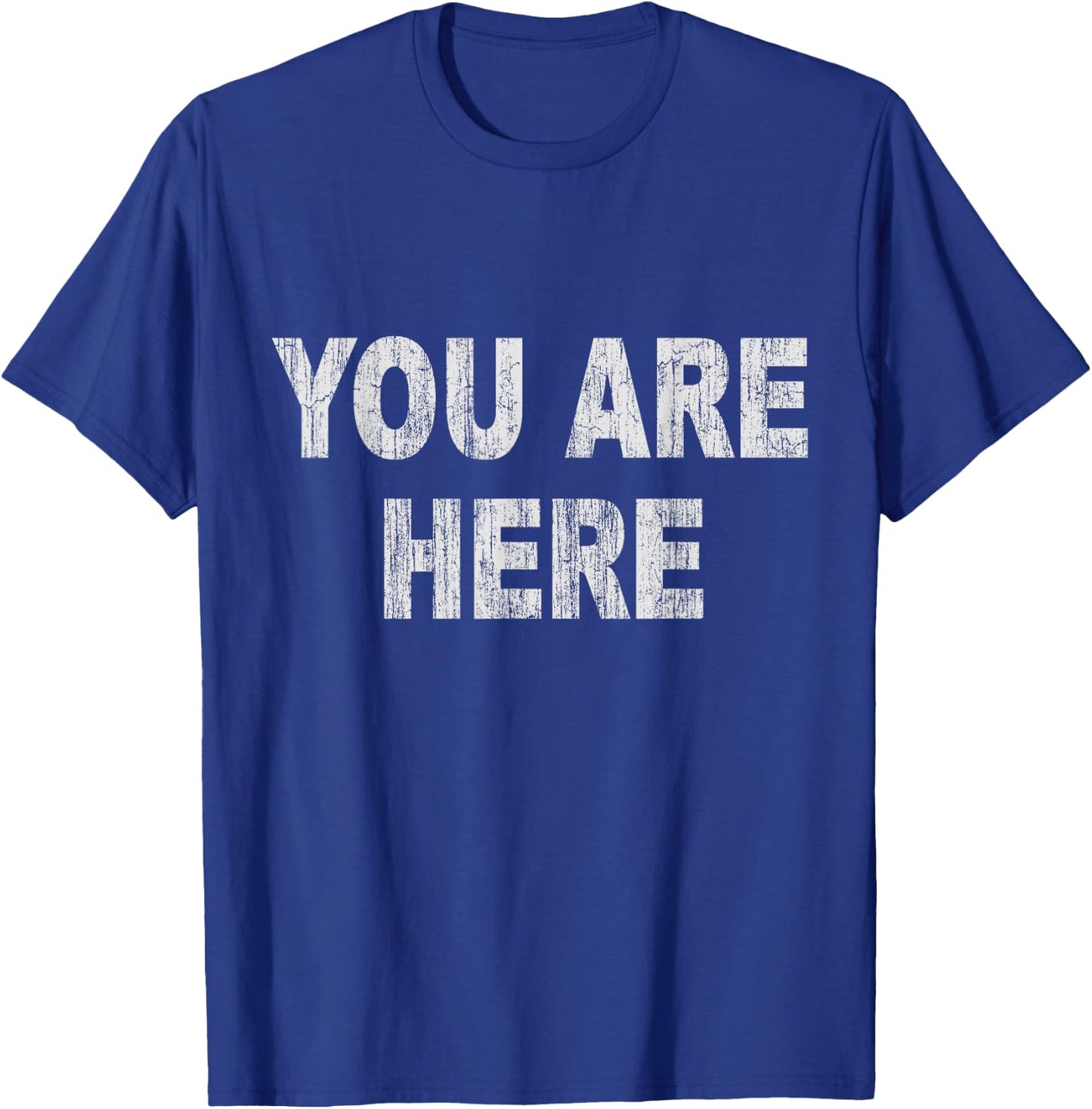 Vintage You Are Here Small Navy T-Shirt - T-Shirt | Royal
