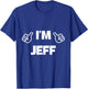 First Name Jeff Valentines Day Design for Couples T-Shirt - T-Shirt | Royal