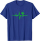 Pulse Green Heartbeat Vegan Plant Tree Environment T-Shirt - T-Shirt | Royal