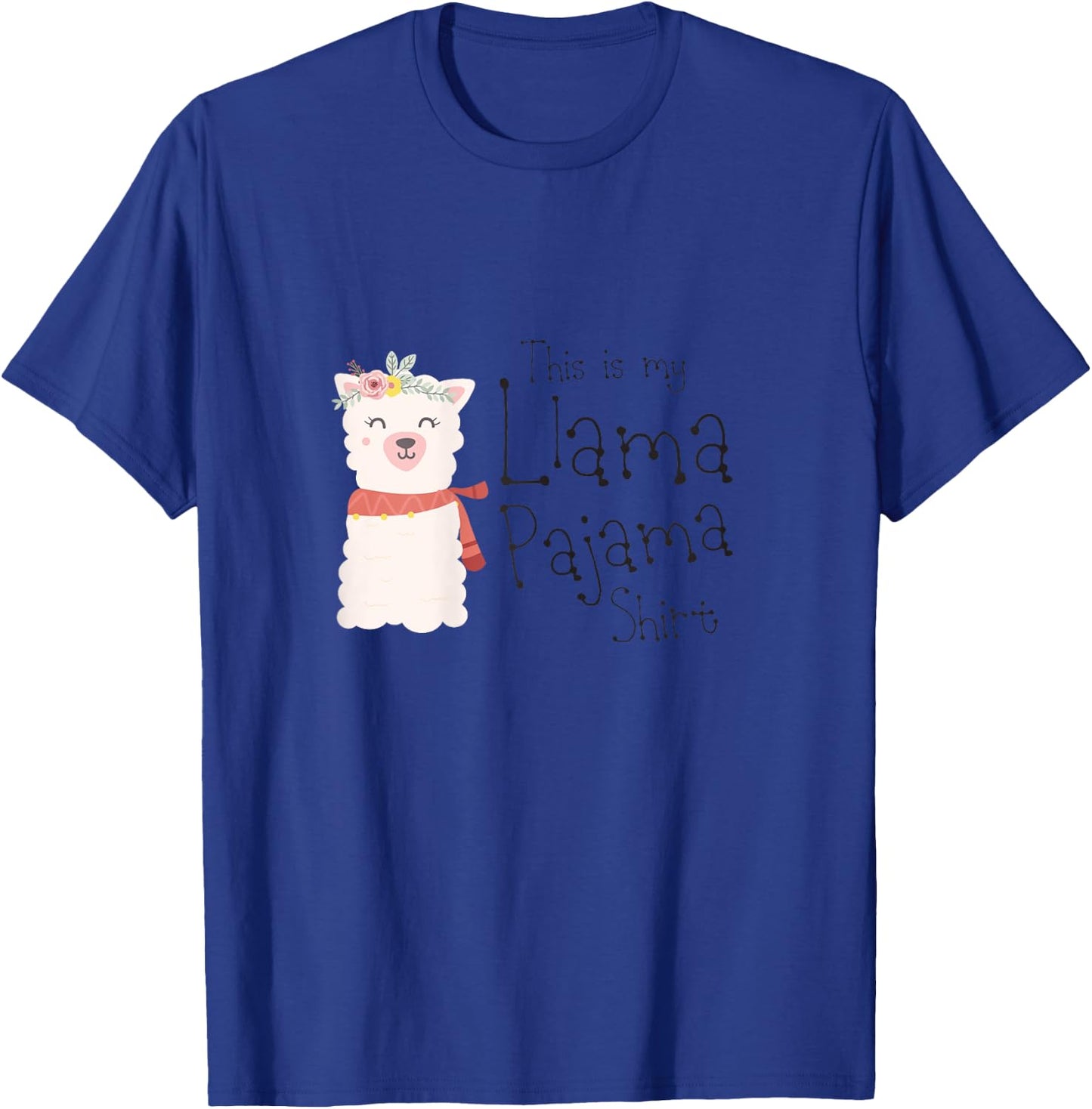 & Kids This Is My Llama Pajama Shirt Cute Alpaca Gift T-Shirt - T-Shirt | Royal