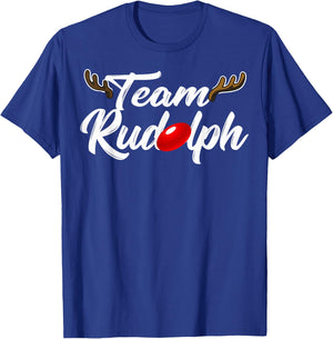 Team Rudolph Red Nose Reindeer Deer Santa Christmas Squad T-Shirt - T-Shirt | Royal