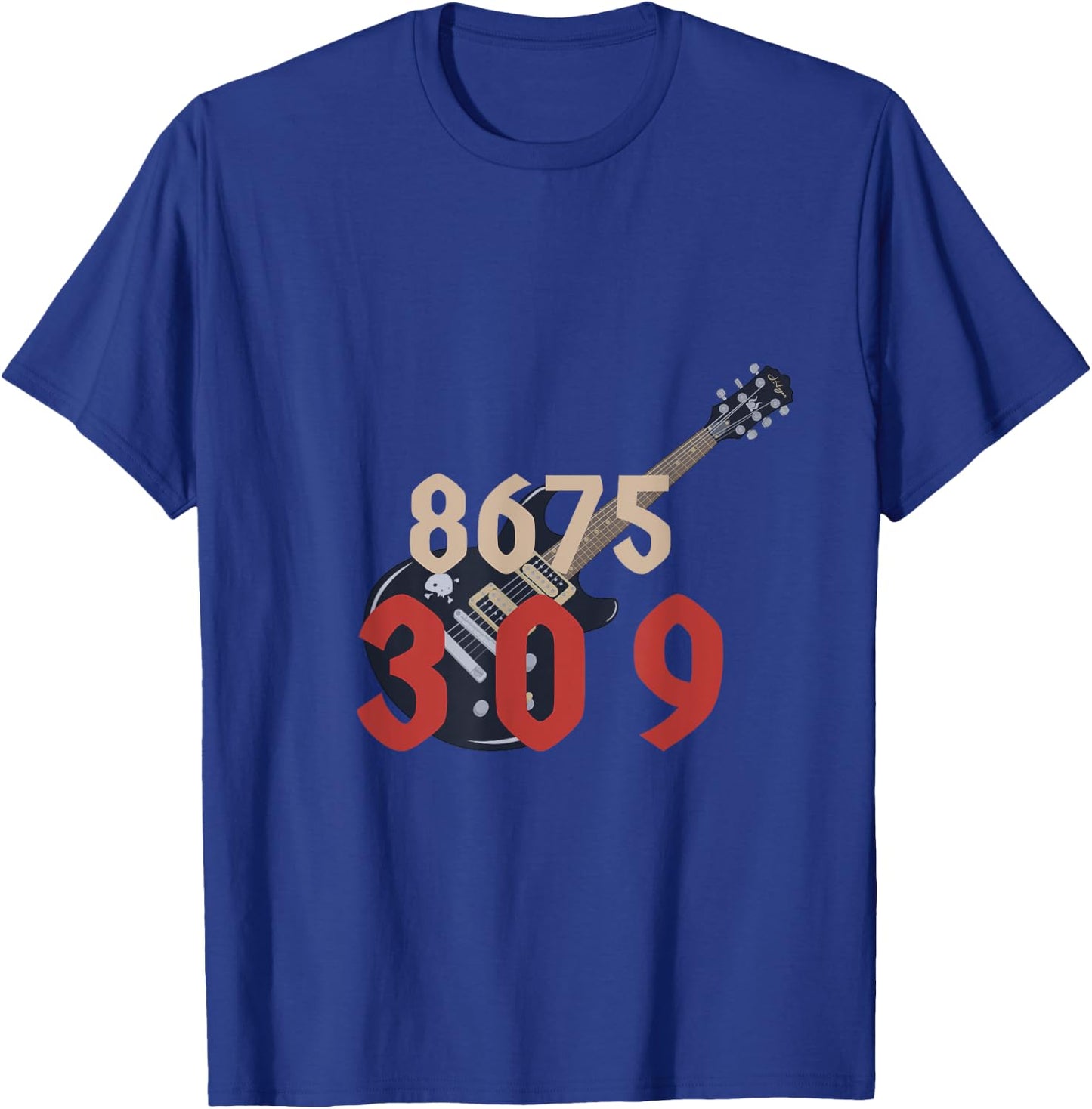 8675309 Guitar T-Shirt - T-Shirt | Royal