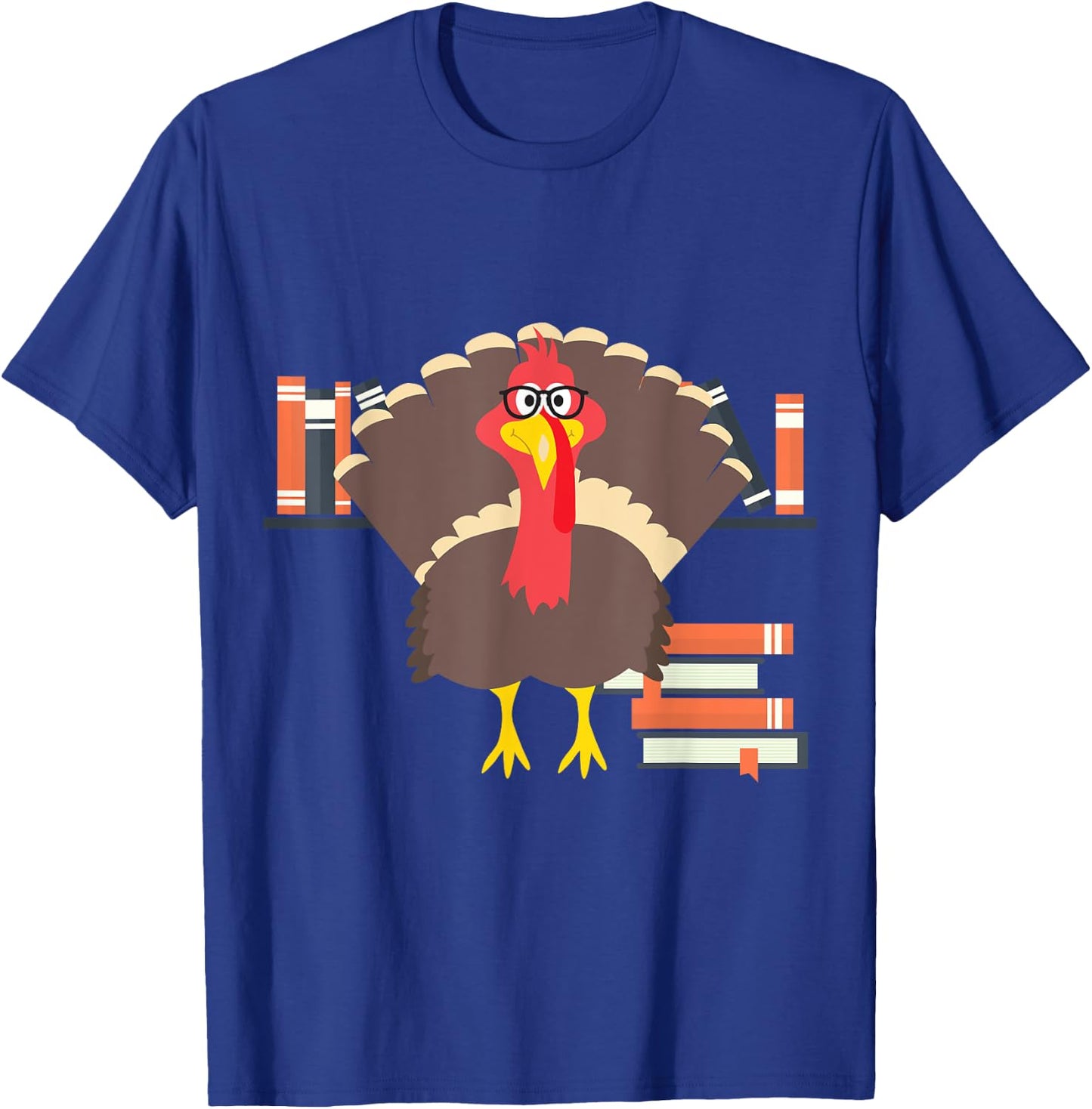 Librarian Turkey Thanksgiving Shirt For Librarian T-Shirt - T-Shirt | Royal