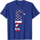 Seahorse USA Flag Patriotic 4th Of July Gift T-Shirt - T-Shirt | Royal