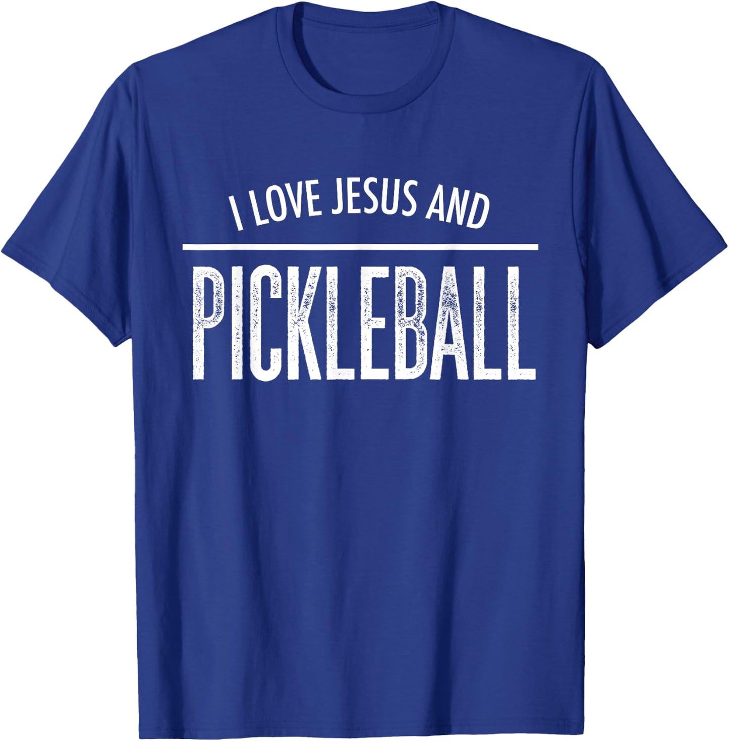 I Love Jesus and Pickleball Christian Sports T-Shirt - T-Shirt | Royal