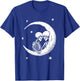 Two Skeletons In Love On The Moon Cute Fall Fashion T-Shirt - T-Shirt | Royal